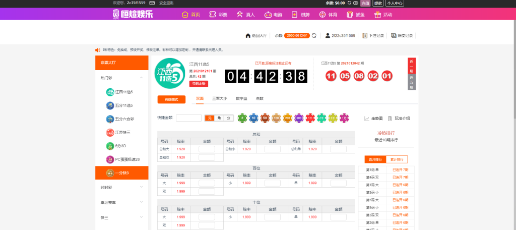 2021年恒宣娱乐-包网程序-免买分包含余额宝功能内部账号等vue+js-三爸源码-4